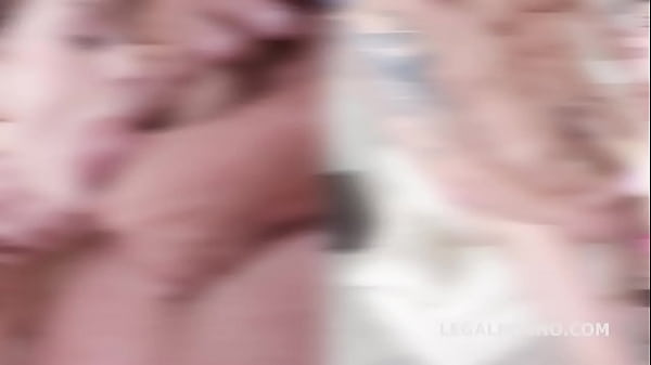 18 year old Gabriella gets all she desires : 5 Guys, Double anal, 5 Swallows