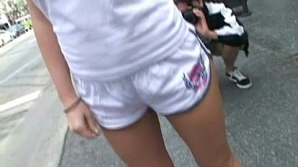 Busty blonde flashing boobs in public