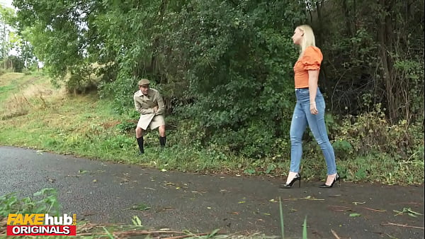 FAKEhub – The Friendly Flash Off – interracial sex and orgasms for beautiful Ebony MILF and young perv with super hard cock