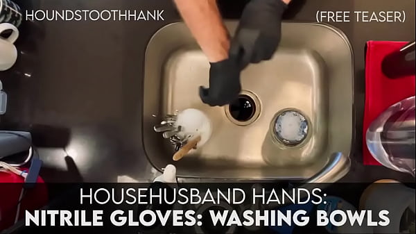 HouseHusband Hands: Nitrile Gloves : Washing Bowls