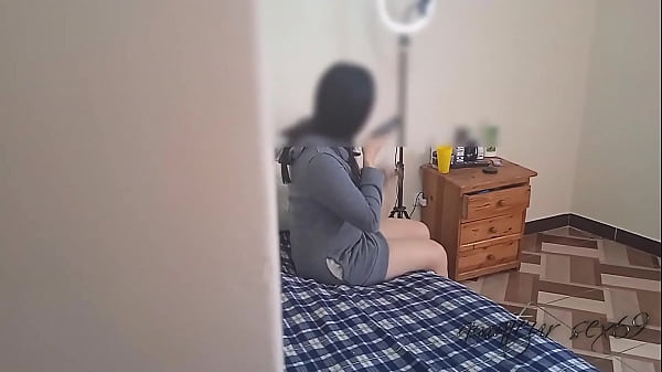 I spy on my neighbor sending nudes to her boyfriend: my pretty neighbor sends nude photos to her boyfriend and I discover her and she asks me to fuck her so she doesn’t tell anyone