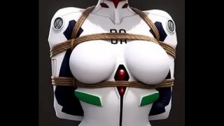 Sexy tempting dance from Rei Ayanami bounded by rope