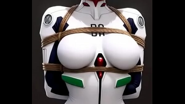 Sexy tempting dance from Rei Ayanami bounded by rope