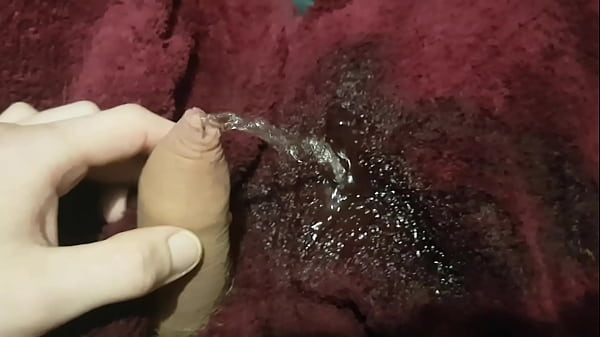 Uncut soft cock selfpiss
