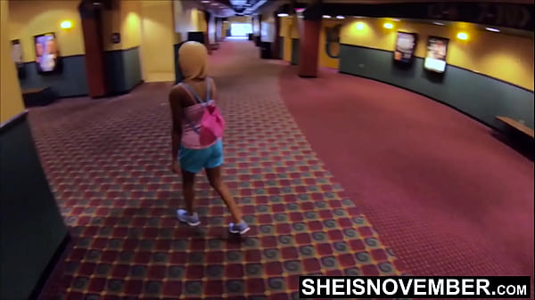 In The Movie Theater My Freaky Stepdad Need A Blowjob And Big Ass Flash, Hot Black Petite Stepdaughter Sheisnovember Sucking His Erect Dick Slowly On Her Knees, Fellatio With Eye Contact, Wet Pussy Spread, Thong Panties Down By Msnovember