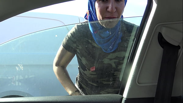 this naughty Muslim girl in hijab doesn’t mind having car sex with strangers